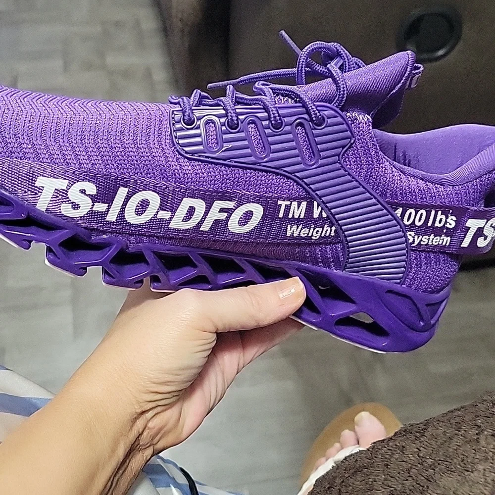 NIB Purple Athletic Sneakers Size 9.5 - Picture 4 of 5